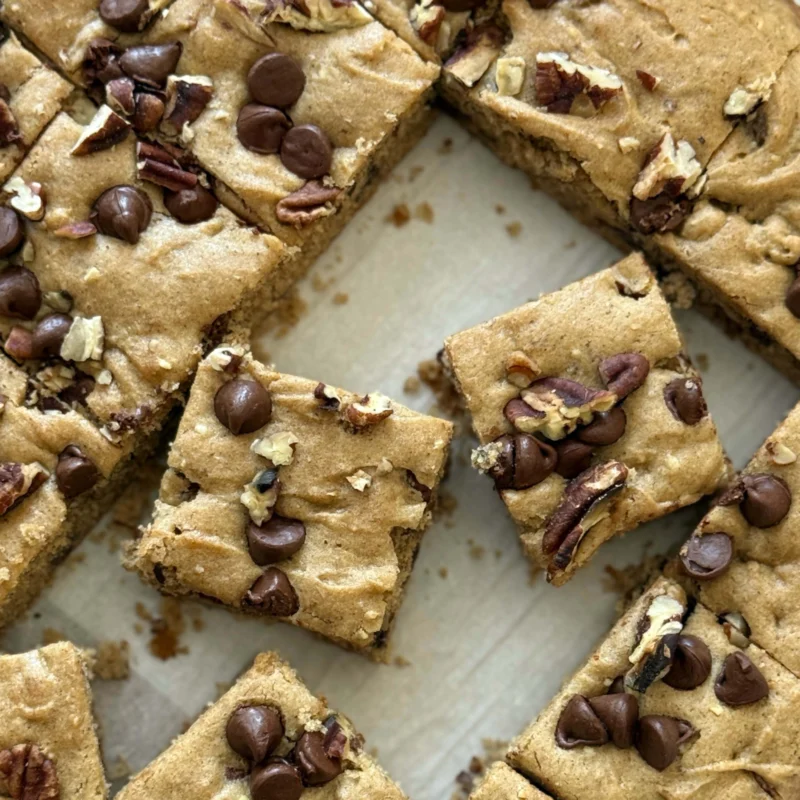 Pecan Chocolate Chip Snack Cake Bites (GF) by Reed Dunn - FoodSocial