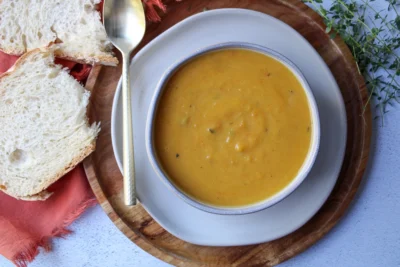 Roasted Pumpkin Soup with Apple