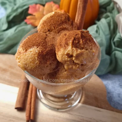 Cottage Cheese Pumpkin Ice Cream (Sugar Free & Keto)