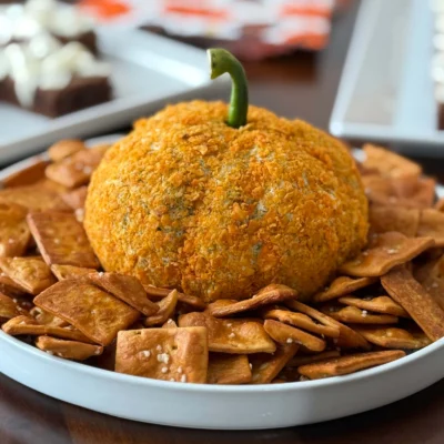 Pumpkin Shaped Cheese Ball