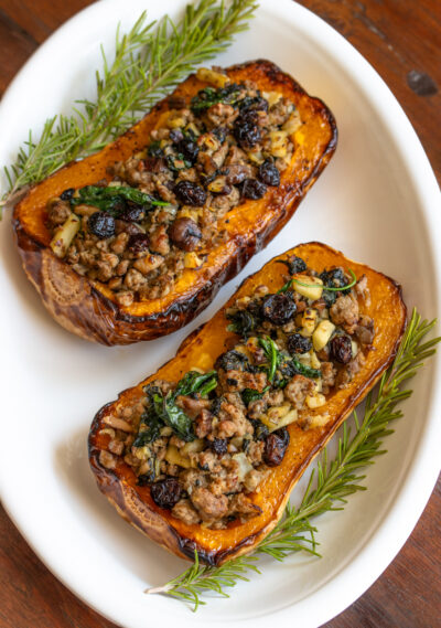 Sausage Stuffed Butternut Squash