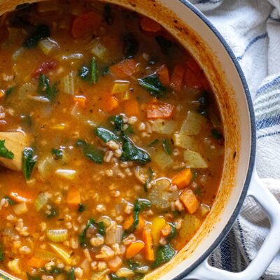 Vegetable Soup with Barley (or Farro)