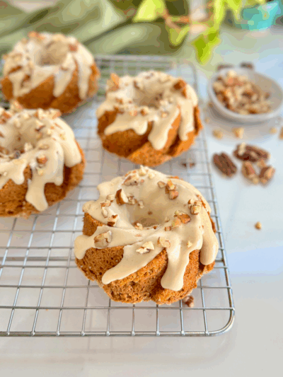 Mini Pumpkin Pecan Bundt Cakes (g/f)