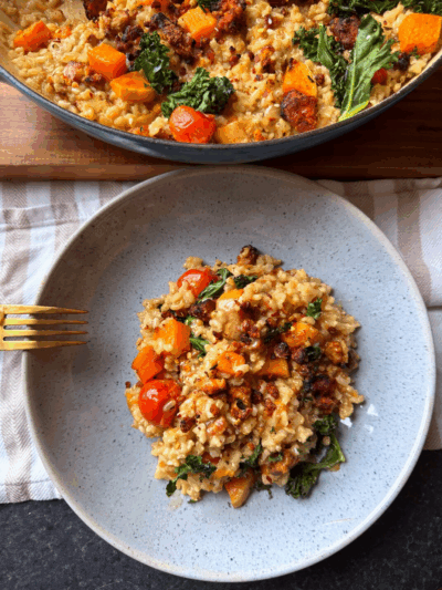 Butternut Squash & Tempeh Chorizo Risotto