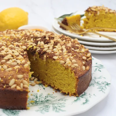 Sfouf Twist: Turmeric Almond Coffee Cake for Thanksgiving