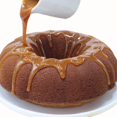 Pumpkin Ginger Cake with Caramel Sauce (Dairy Free)