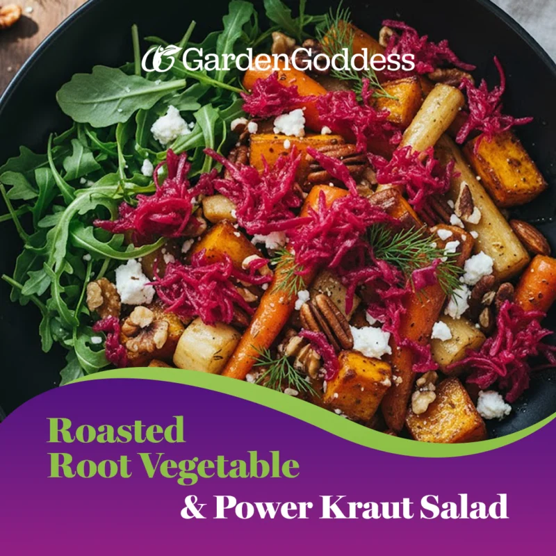 Roasted Root Vegetable &amp; Power Kraut Salad by GGFerments - FoodSocial