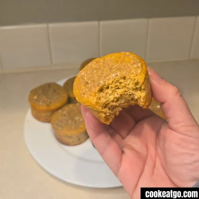 Maple Protein Muffins W/Nut Butter Topping!