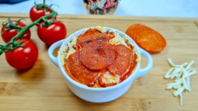 Cottage Cheese Pizza Bowl (High Protein Low Carb)