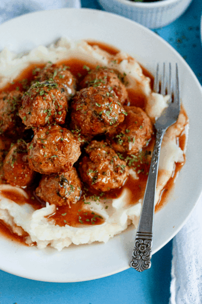 Slow Cooker Apple BBQ Turkey Meatballs