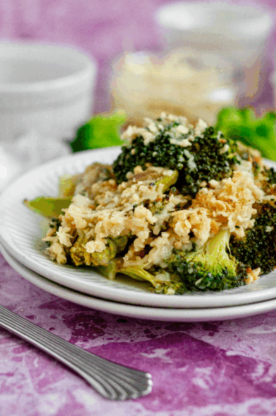 Gluten-Free Parmesan Broccoli Gratin