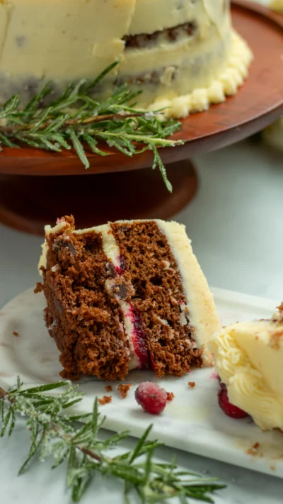 British Chocolate Ginger Cake with White Chocolate Ganache