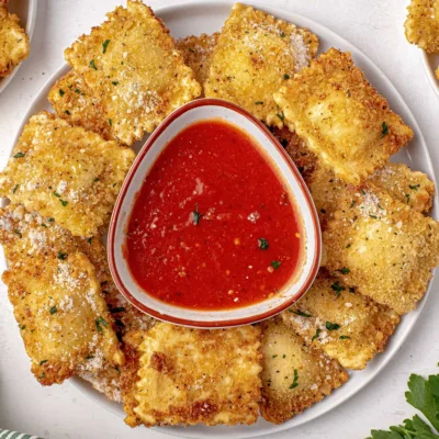Fried Ravioli Recipe Using Air Fryer for Quick and Easy Preparation – 44g Protein