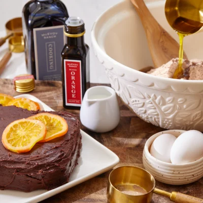 Decadent Blood Orange Olive Oil Holiday Chocolate Cake