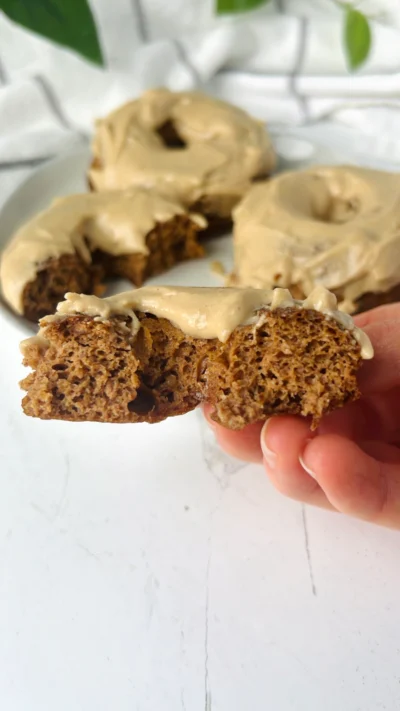 Flourless Pumpkin Donuts with Whipped Maple Butter Frosting