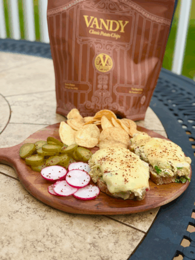 open-faced tuna melt