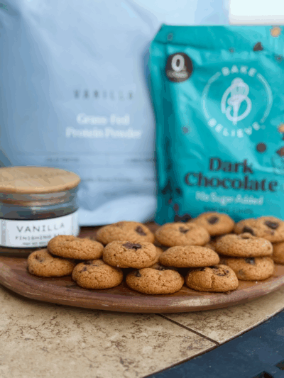 brown butter chocolate chip protein cookies