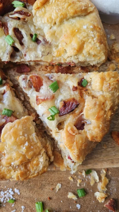 Turkey Bacon Cheese Galette