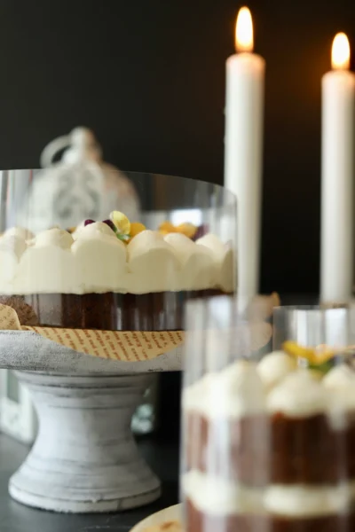 Spiced Ginger Coffee Cake with Mascarpone Cream