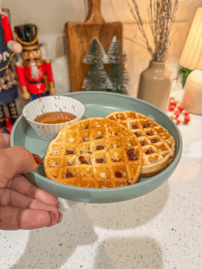 High Protein Chocolate Chip Waffles