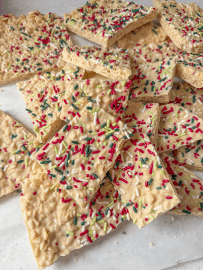 Crispy Protein Christmas Bark