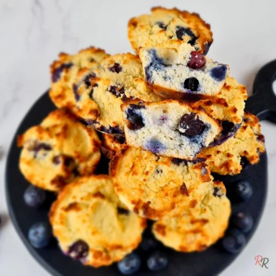 Coconut Flour Blueberry Muffins – Gluten Free, Sugar Free & Keto