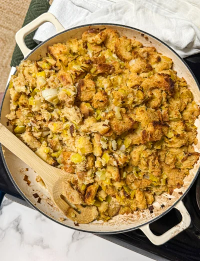 Leek Lover’s Thanksgiving Dressing