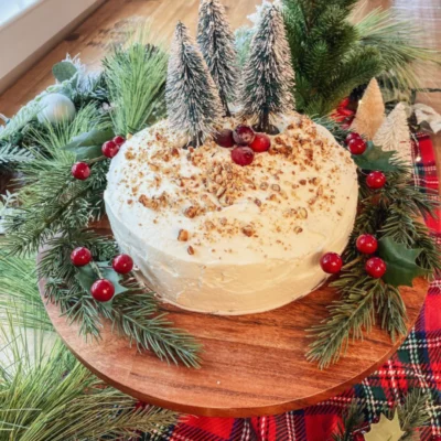 Southern Pecan Cake with Cream Cheese Frosting
