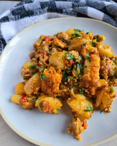 Sausage, Potato & Broccoli Skillet Bake