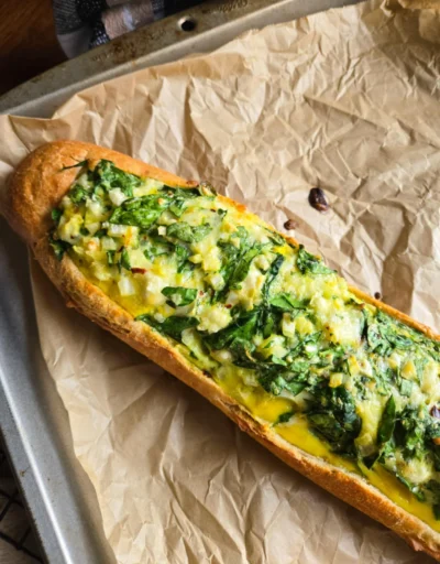 Spinach & Feta Breakfast Baguette