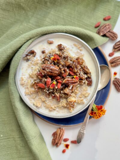 Pecan Pie Oatmeal with Benefits