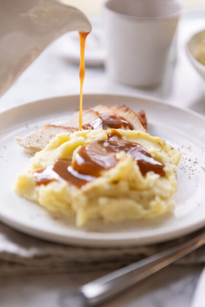 Turkey Pan Dripping Gravy for Thanksgiving (gluten-free)