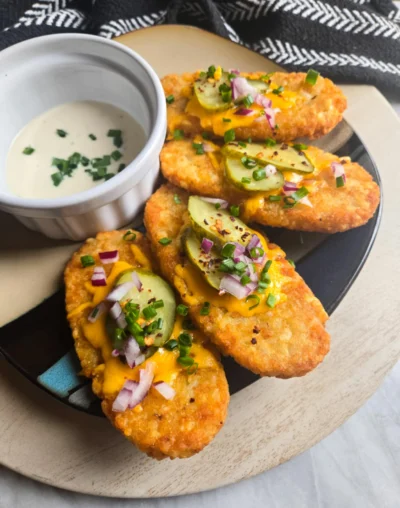 Snack Time – Cheddar Pickle Hashbrowns