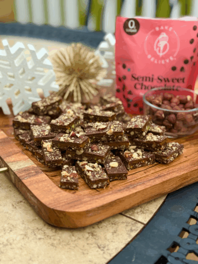 hazelnut protein keto granola toffee bark