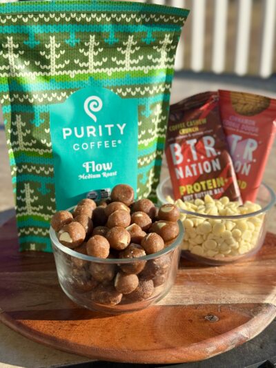 vanilla latte protein cookie dough balls