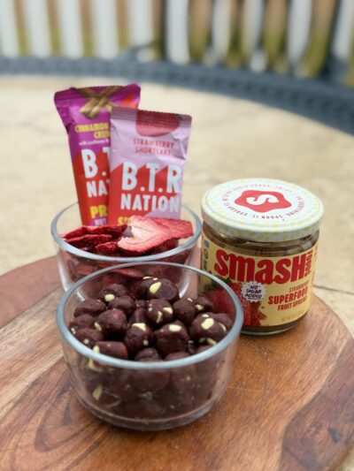 strawberry shortcake protein cookie dough balls