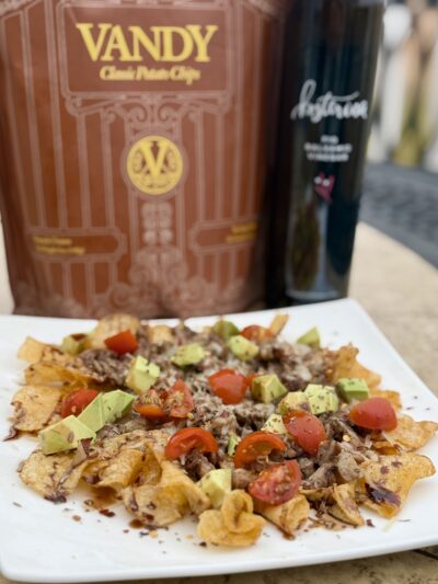 california chicken caprese nachos