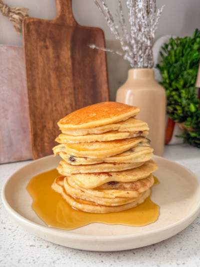Chocolate Chip Cottage Cheese Pancakes