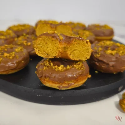 Keto Pistachio Cottage Cheese Donuts with Almond Flour