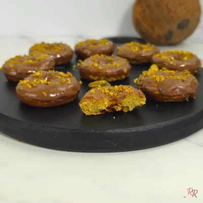 Keto Pistachio Cottage Cheese Donuts with Coconut Flour