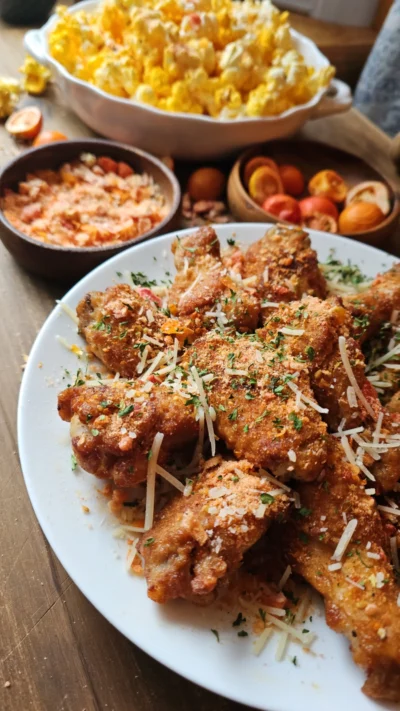 Tomato Parmesan Chicken Wings
