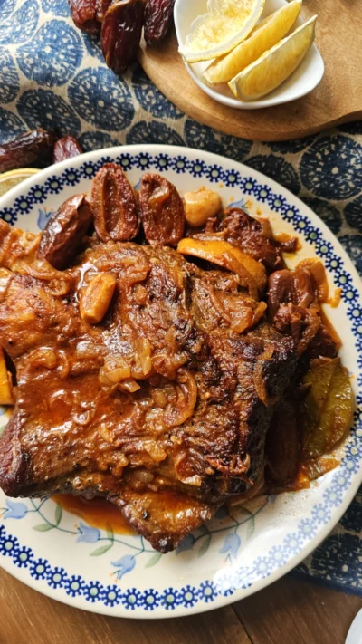 Moroccan-Spiced Brisket with Dried Citrus & Dates