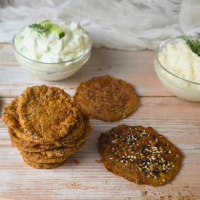 2 Ingredient Flaxseed Cottage Cheese Chips