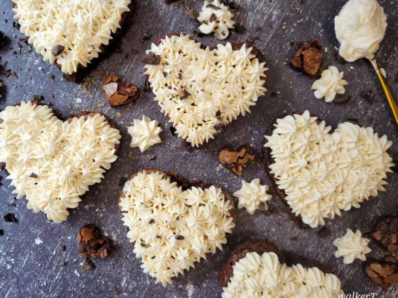 Amaretto Heart Brownies (Vegan) by Once Upon a Chickpea - FoodSocial