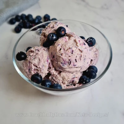Blueberry High Protein Low Carb Cottage Cheese Ice Cream