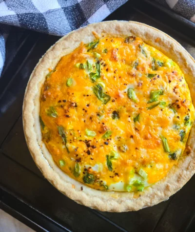 Broccoli Cheddar Quiche