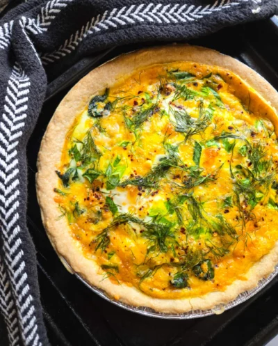 Cheesy Spinach & Dill Quiche