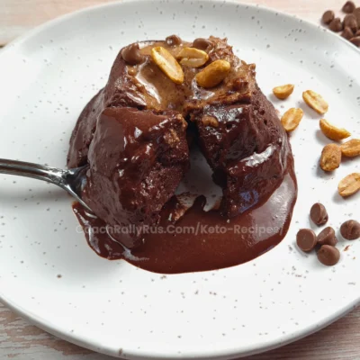 High Protein Cottage Cheese Chocolate Peanut Butter Mug Cake