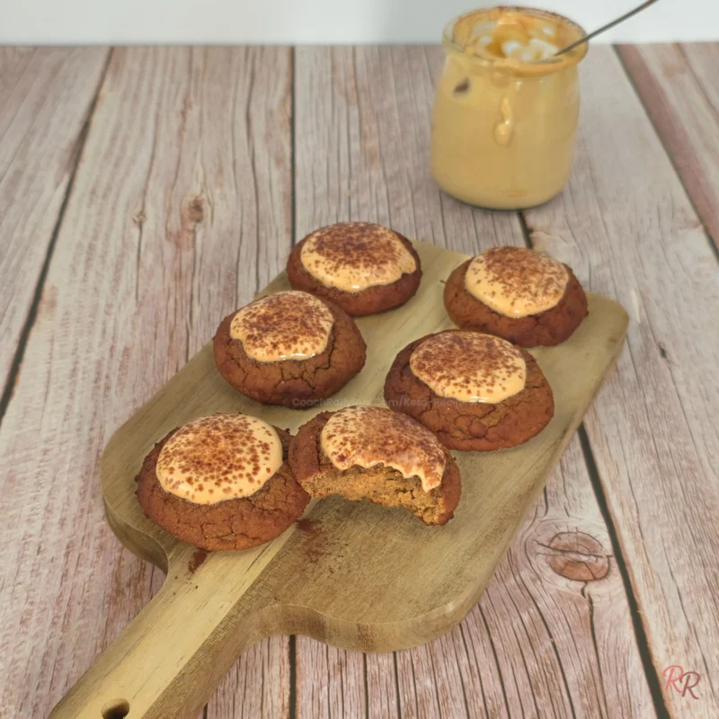 High Protein Keto Cottage Cheese Tiramisu Cookies by rallyrus - FoodSocial