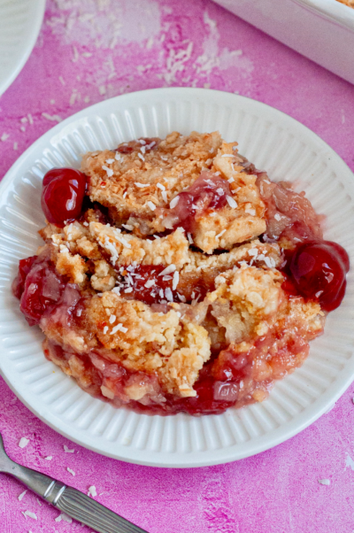 Cherry Pineapple Dump Cake (Gluten-Free Option)